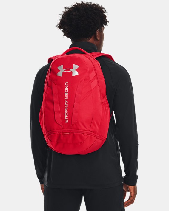 UA Hustle 5.0 Backpack, Red, pdpMainDesktop image number 5